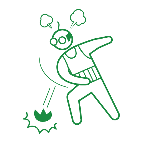 怒っているオヤジ